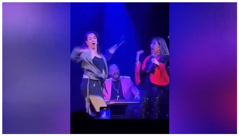 Meltem Cumbul sahnede Nükhet Duru'yu taklit etti! Duru, Cumbul'un kalçasına vurdu - Resim: 4