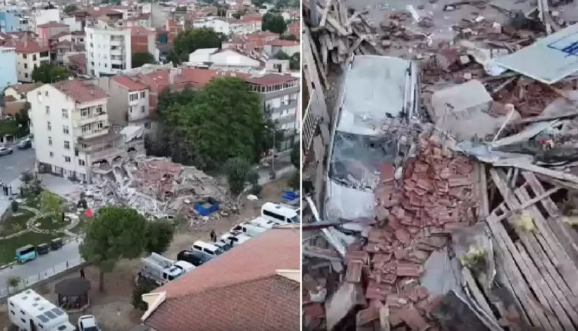 Deprem ve artçı sarsıntılar gece boyu sürdü! Sındırgı havadan görüntülendi... - Resim: 2