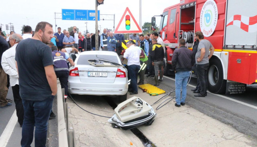 Tekirdağ'da feci kaza! Beton sete çarptı baba öldü oğlu yaralı - Resim: 4