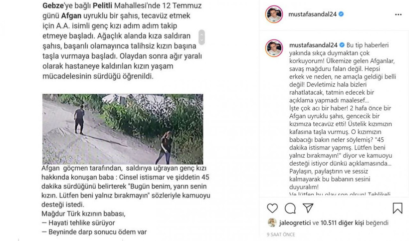 Mustafa Sandal'dan 'Afgan mülteci genç kıza tecavüz etti' haberine isyan! - Resim: 3