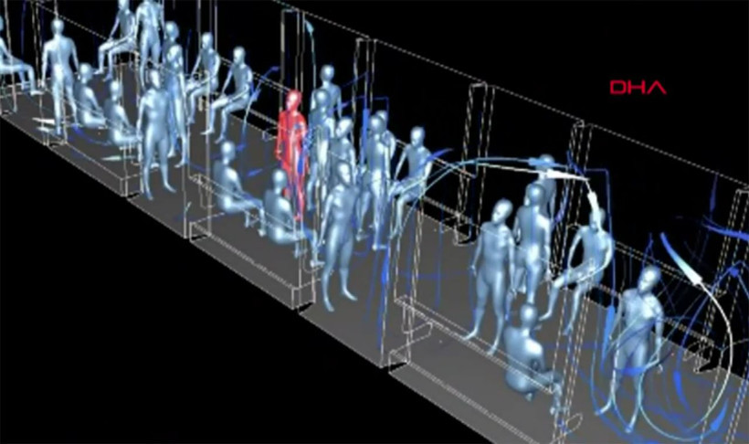 Bilim insanları koronavirüsün metroda nasıl yayıldığını canlandırdı - Resim: 2