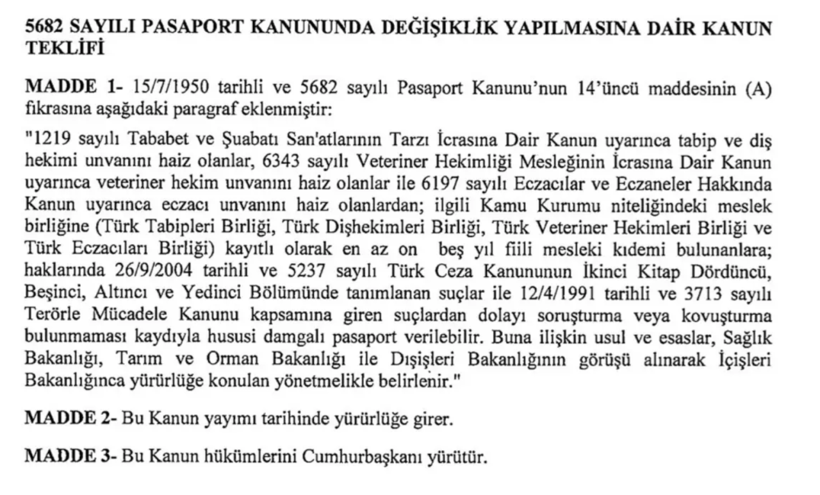 Meclis'e sunuldu! Bu 4 meslek grubu için yeşil pasaport teklifi - Resim: 5