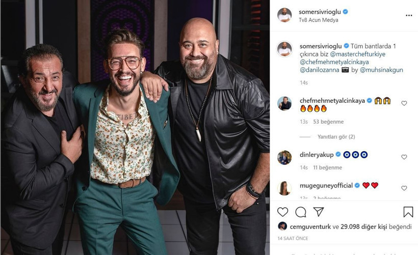 Tv8 Masterchef 2021 reyting sıralamasında birinci oldu Somer Şef Instagram'da paylaştı - Resim: 1