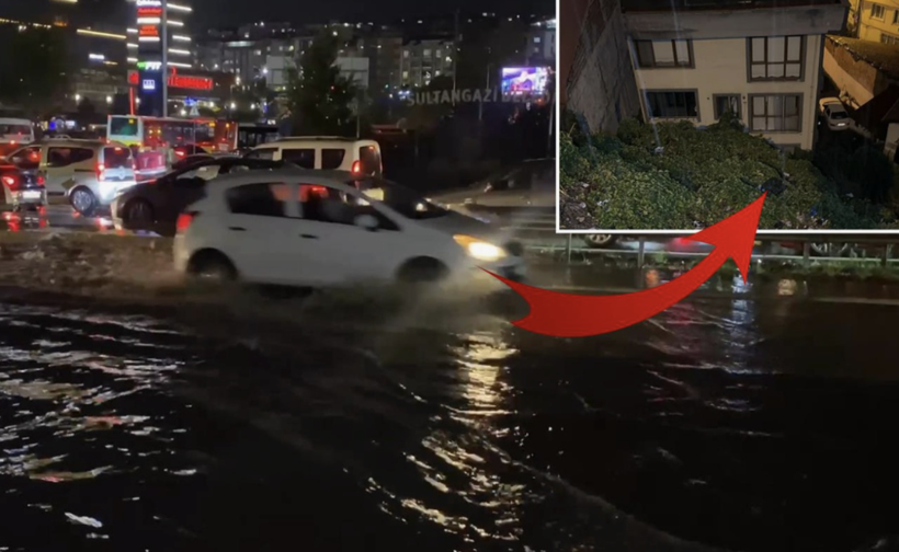 AKOM saatli uyarı yapmıştı! İstanbul kuvvetli yağışa teslim oldu! Cadde ve sokaklar göle dönüştü - Resim: 1