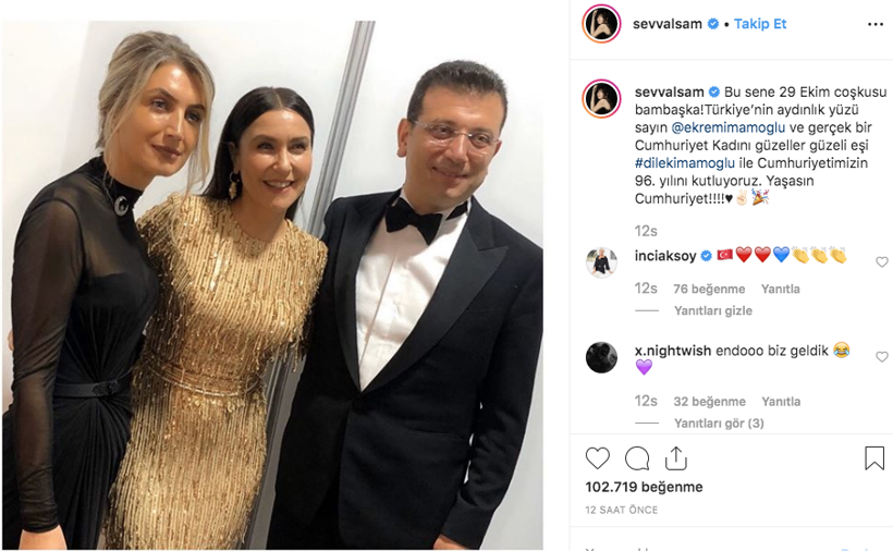 Ekrem İmamoğlu ve Dilek İmamoğlu'na övgüler yağdıran Şevval Sam'ın paylaşımı olay - Resim: 2
