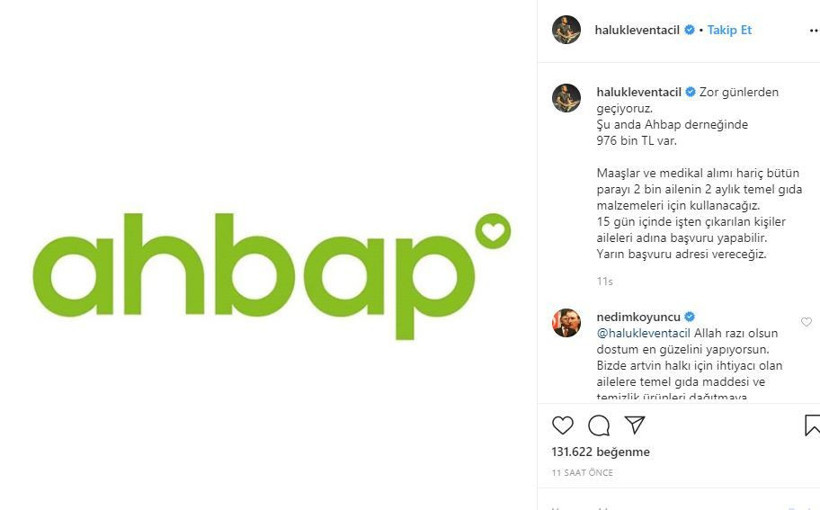 Haluk Levent'ten Coronavirüs mağdurlarına büyük yardım! AHBAP'tan büyük destek - Resim: 2