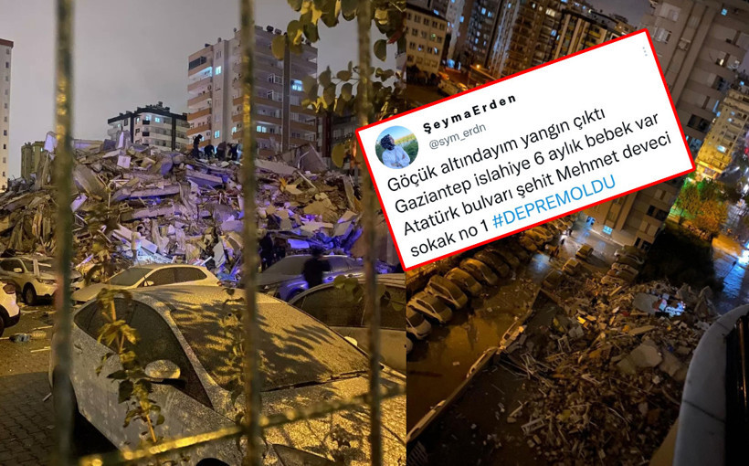Kahramanmaraş'ta 7.4 deprem! Çok sayıda binalar yıkıldı! Göçük altında yardım çığlıkları: İşte atılan tweetler...