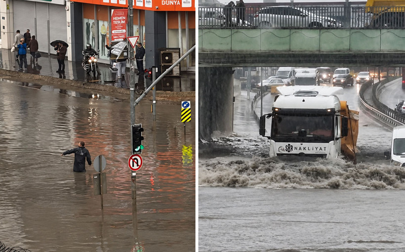 İstanbul'da yollar kapandı! Sağanak yağışın bilançosu ağır oldu: 1277 su baskını, 15 heyelan, 47 mahsur kalma