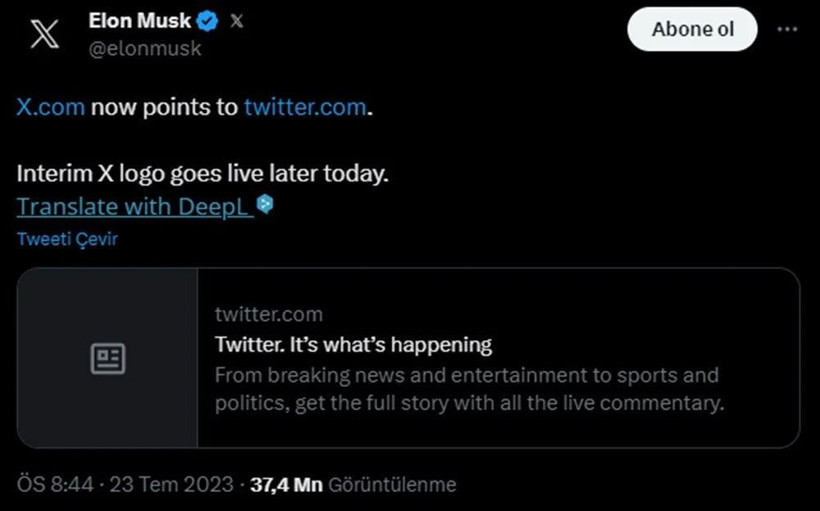 Elon Musk Twitter'ın ismini logosunu değiştirdi! İşte Twitter'ın yeni ismi ve yeni logosu - Resim: 2