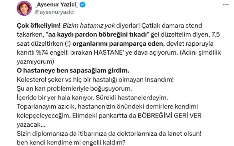 Hastane hatası nedeniyle engelli olan Ayşenur Yazıcı o hastaneye dava açtı - Resim: 4
