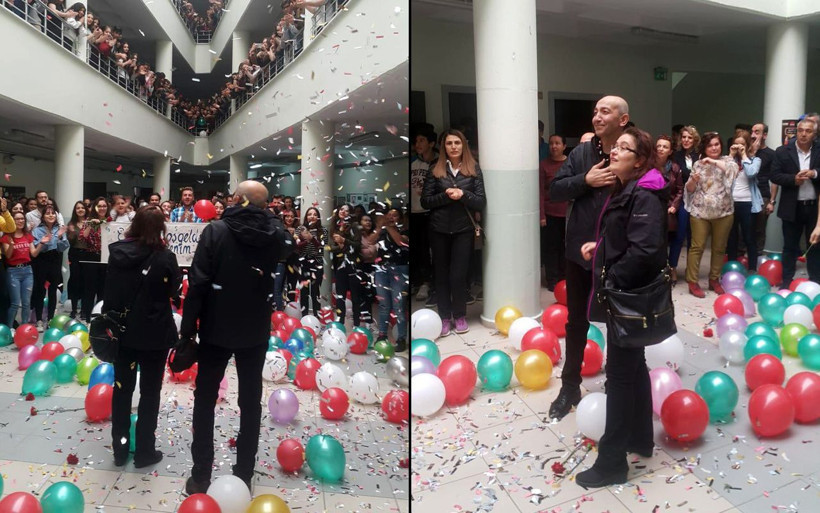 Tekirdağ'da öğretmene göz yaşartan karşılama - Resim: 1