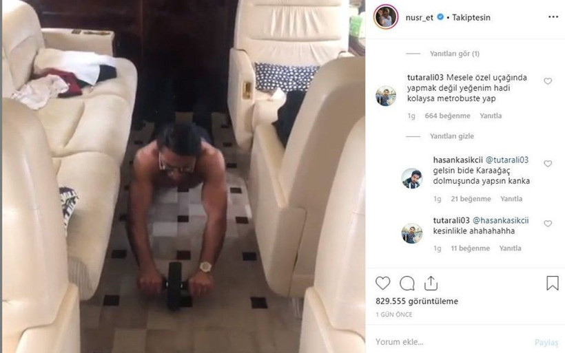 Uçağındaki videosu olay olmuştu! Nusret'ten takipçisine bomba teklif - Resim: 3