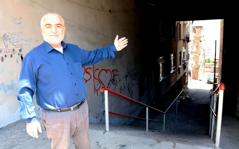 Samsun'da karadeniz fıkrası gibi apartman altından sokak geçiyor - Resim: 1