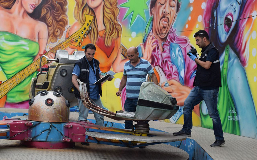 Malatya'da lunaparkta akıl almaz kaza - Resim: 4