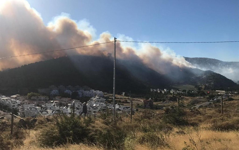İzmir'de yazlık sitelerin yanında korkutan yangın - Resim: 1