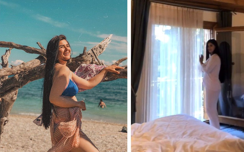 Gelin adayı Hanife Gürdal yataktan video paylaştı! Kimin çektiği büyük merak konusu oldu - Resim: 3