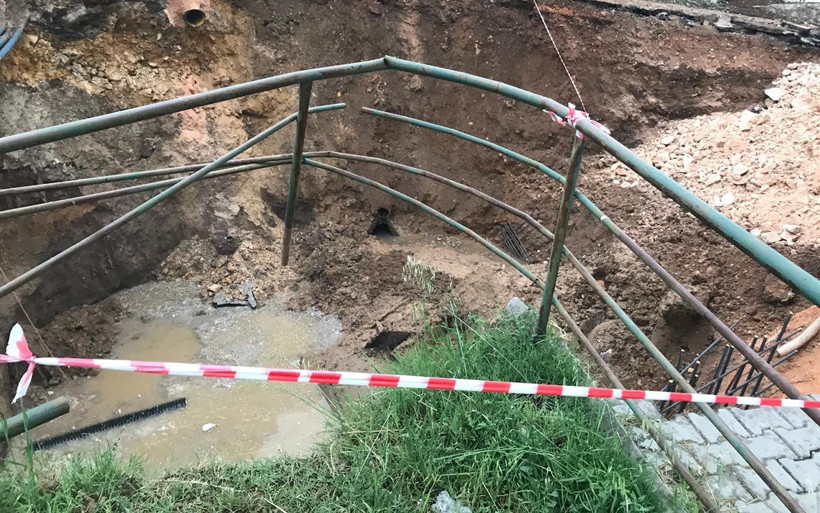 Bilecik'te alt yapı çalışması sırasında göçük - Resim: 4