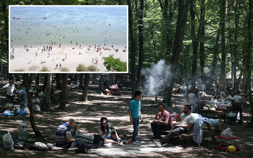 İstanbul'da kısıtlamasız Pazar böyle oldu! Orman ve plajlar eski günleri aratmadı - Resim: 1