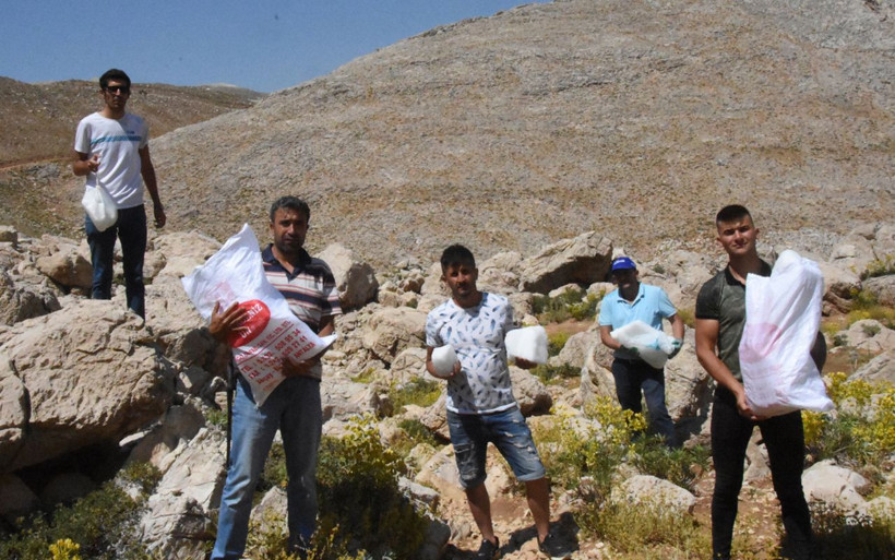 Bir çuvalı 50 lira! Antalya'da metrelerce yürüyüp topluyorlar - Resim: 2