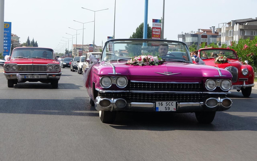 Bursa'da en havalı düğün konvoyu tüm gözleri üzerine çekti - Resim: 2