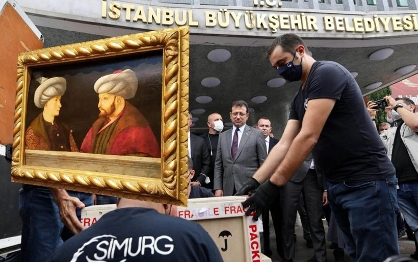 Fatih Sultan Mehmet'in tablosuna karşılama İstanbul Saraçhane binasına konuldu - Resim: 1