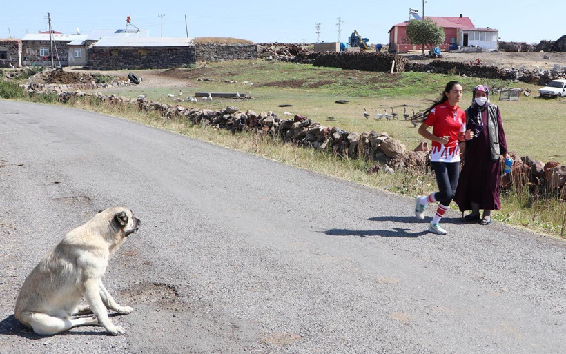 Ardahanlı sporcunun yeni başarı hikayesi hazır: Koşarken köpeklerden annesi koruyor - Resim: 4