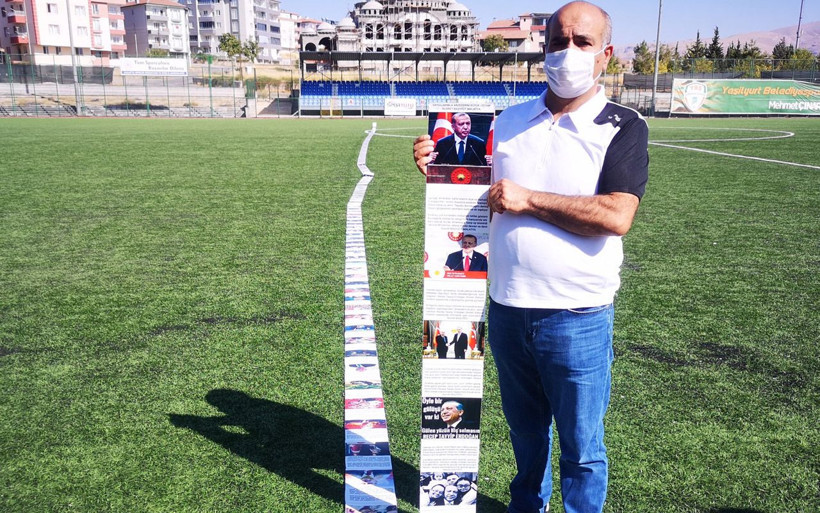 Malatya'da Cumhurbaşkanına olan sevgisini 251 metre uzunluğundaki şiirle kaleme aldı - Resim: 4