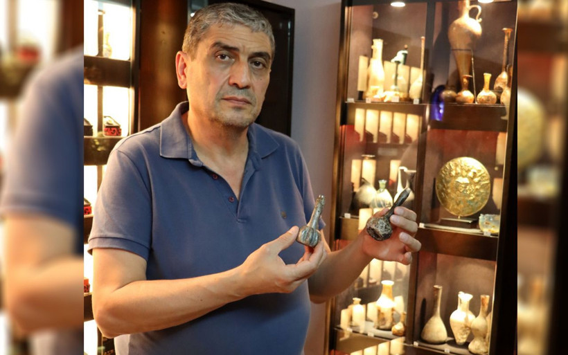 Hatay'da diş hekimi 140 yıllık atölyede cama üfleyerek yapıyor! - Resim: 1