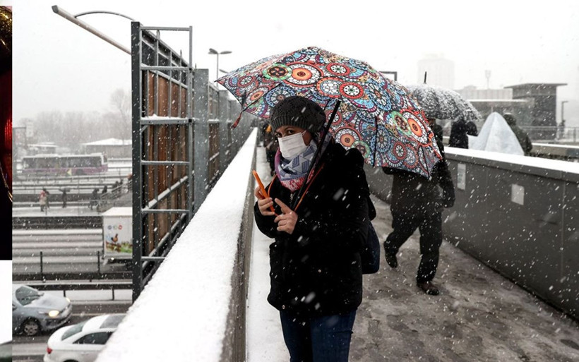 İstanbul'da kar ve dolu yağışı! Mart karı megakenti beyaza bürüdü - Resim: 3