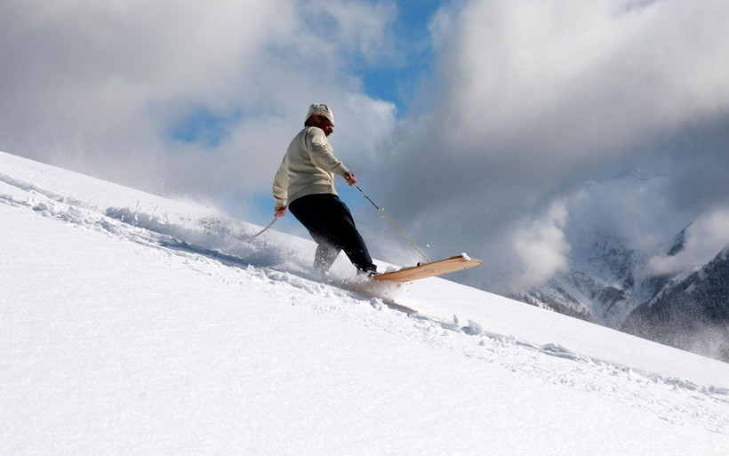 Rize'de 'Lazboard' ile kayak keyfi Petran Yaylası sakini nineden müthiş performans - Resim: 4