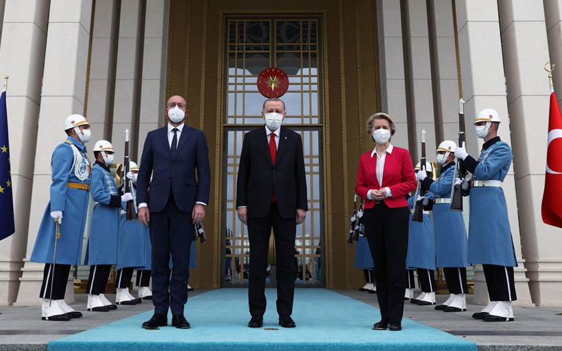 Cumhurbaşkanı Recep Tayyip Erdoğan, AB heyetini kabul etti - Resim: 4