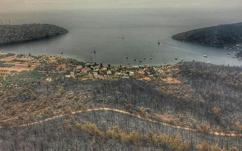 Muğla yangınında Bodrum ve Milas'ın son hali! Küle dönen ormanlar görüntülendi - Resim: 1