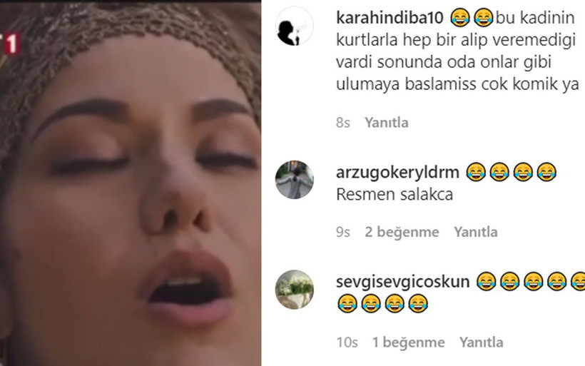 TRT1 Alparslan Büyük Selçuklu dizisinde Fahriye Evcen'in 'uluma' sahnesi dalga konusu oldu - Resim: 4