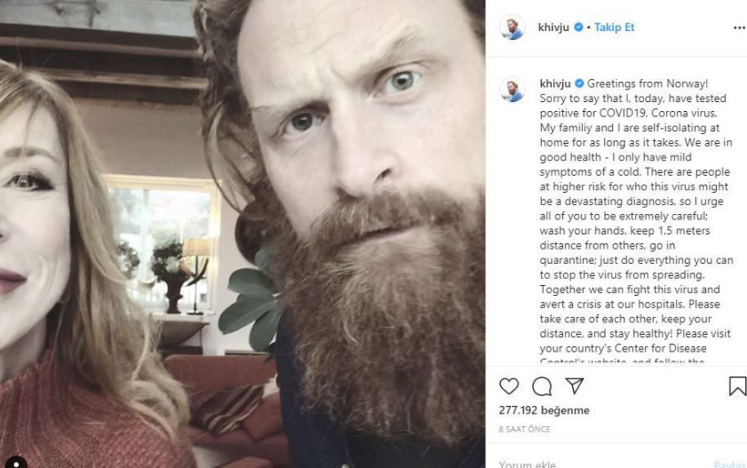 Game Of Thrones yıldızı Tormunt Kristofer Hivju Covid-19'a yakalandı! - Resim: 3