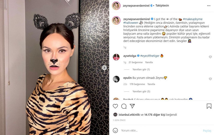 Zeynep Demirel'den Halloween Cadılar Bayramı kostümüne gelen linçlere 'ekonomi'yanıtı - Resim: 4