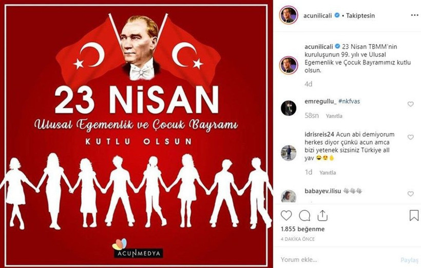 Ünlü isimlerden 23 Nisan mesajları! Duygularını böyle paylaştılar - Resim: 4