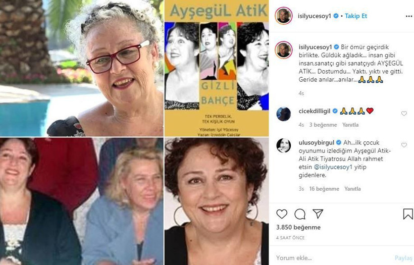 Ayşegül Atik'in vefatı ünlüleri yasa boğdu! Taziye mesajları yağdı - Resim: 3