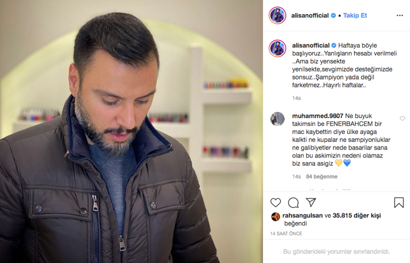 Alişan'dan Fenerbahçe Galatasaray derbisi sonrası olay paylaşım - Resim: 3