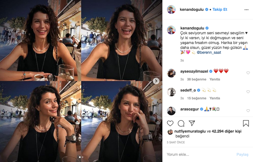 Beren Saat'in doğum günü mesajı dikkat çekti Kenan Doğulu aşkını haykırdı - Resim: 3