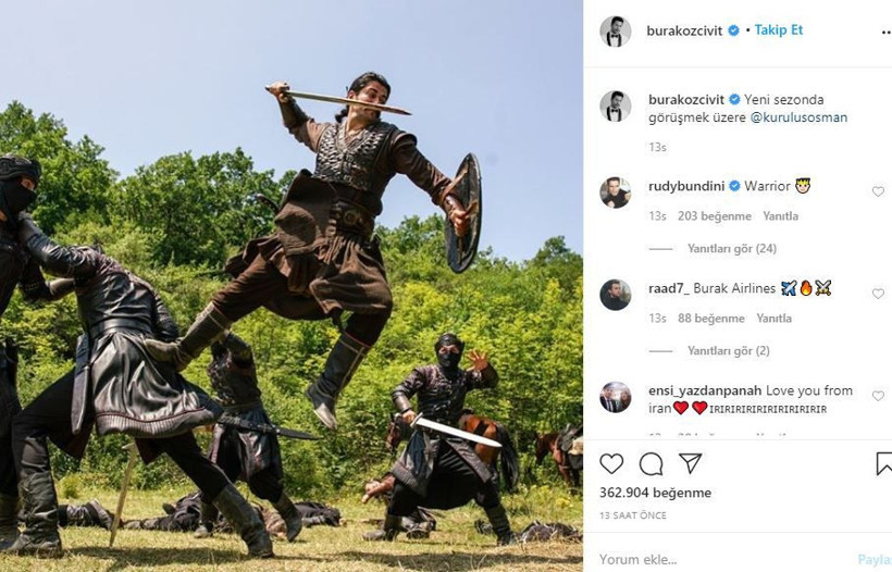 ATV Kuruluş Osman sezon finali yaptı! Burak Özçivit'ten bomba veda paylaşımı - Resim: 2