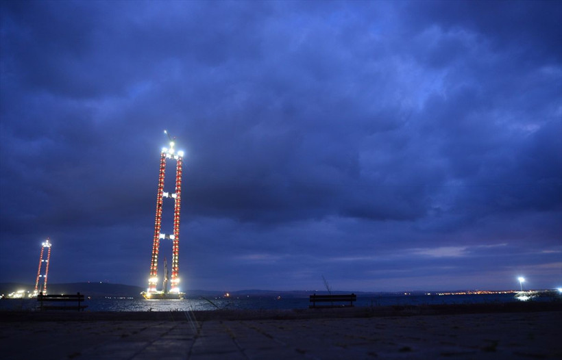 1915 Çanakale Köprüsü'nde kuzey yönlü geçici çalışma halatı montajı başladı - Resim: 2
