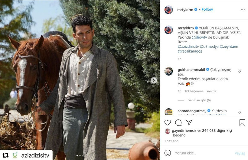 Show Tv Aziz dizisinin başrolü Murat Yıldırım'dan ilk kareler... Yeni tarzı beğenildi! - Resim: 2