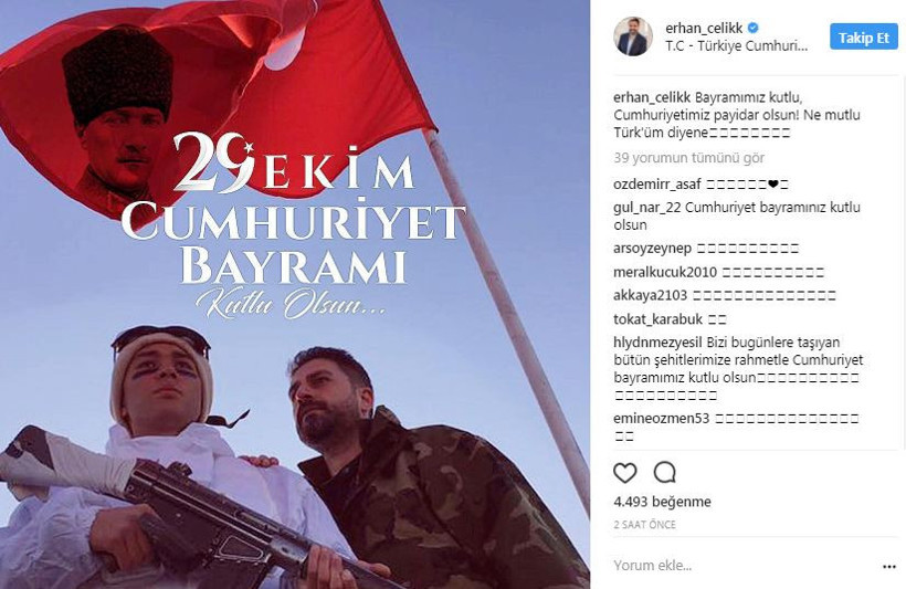 Mustafa Ceceli Cumhuriyet Bayramı'nı sosyal medyada işte böyle kutladı - Resim: 2