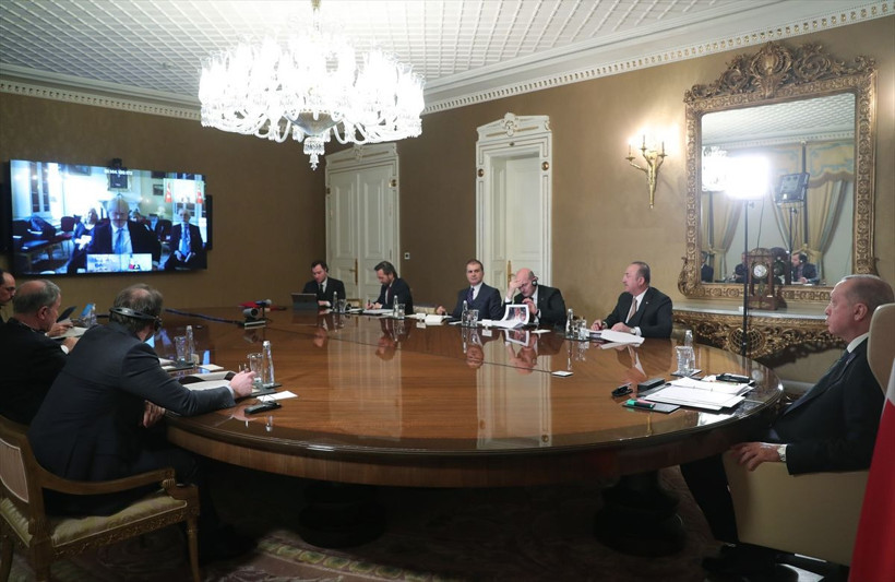 Erdoğan Macron Merkel Johnson 4'lü zirvesi sona erdi - Resim: 3