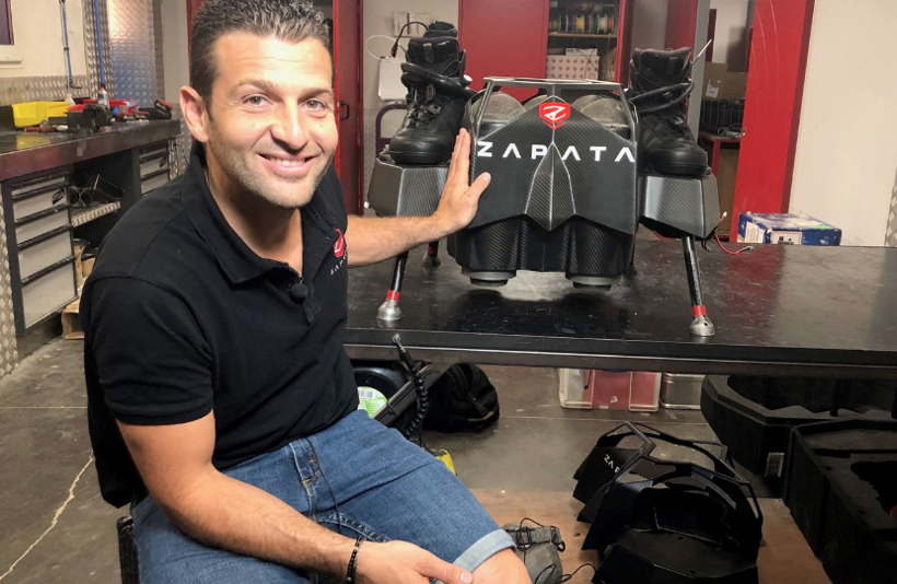 Uçan kaykayıyla Manş Denizi'ni geçecek! Cihazı orduya satmayı hedefliyor - Resim: 1