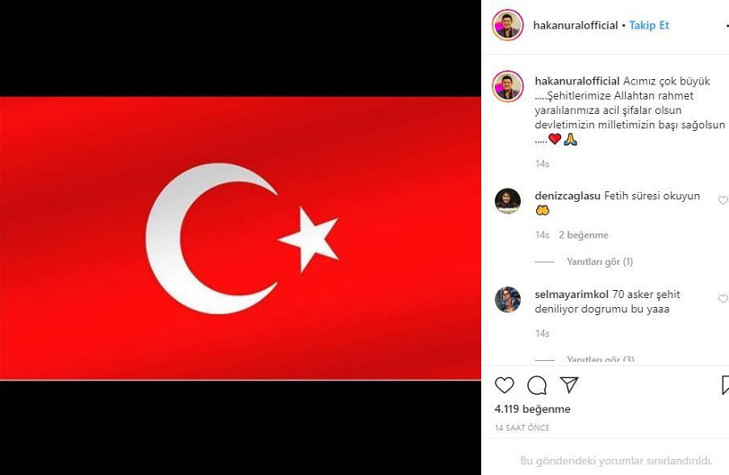 İdlib'de 33 şehit sonrası yasa boğulduk! Ünlüler taziye mesajları yayımladılar - Resim: 4