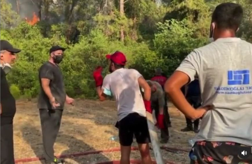 Marmaris yangınında gülümseten detay! Şahan Gökbakar'a 'Recep Abi' dediler! - Resim: 4