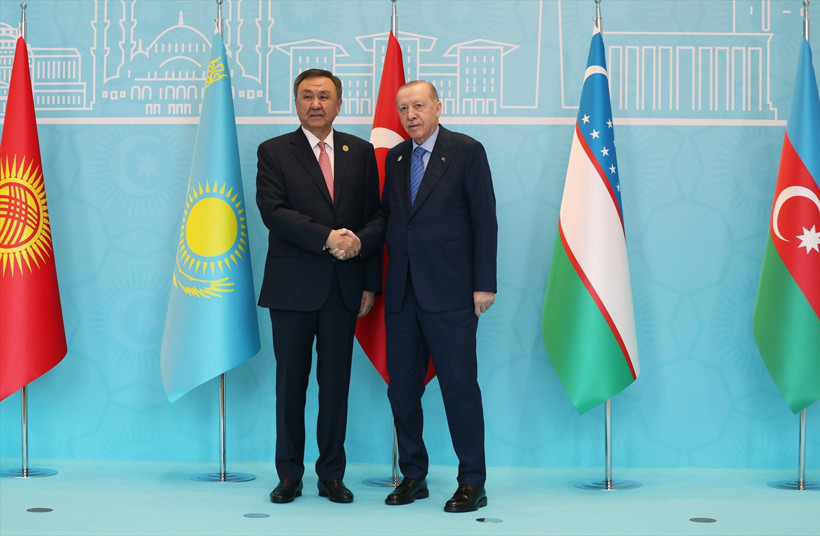 T&uuml;rk Devletleri Teşkilatı Zirvesi başladı! Cumhurbaşkanı Erdoğan'dan Filistin mesajı - Resim: 1