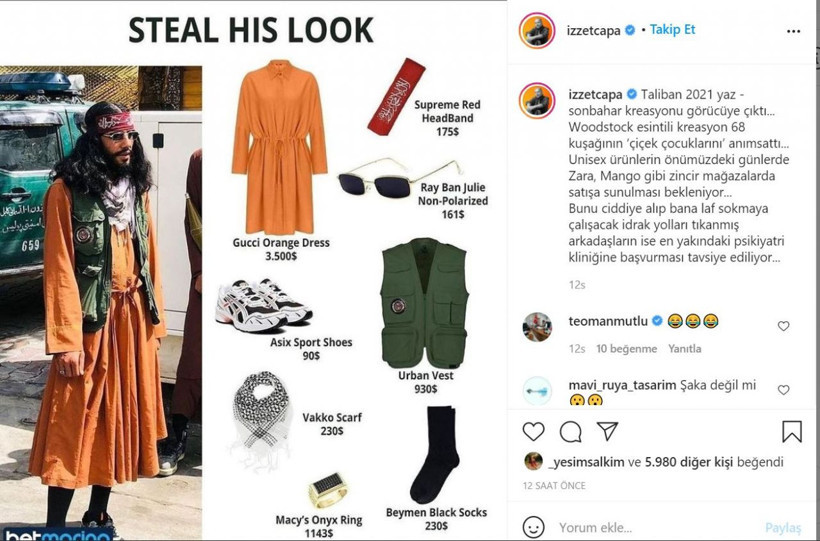 Uçaktan düşen Afganlarla dalga geçen tişört bastılar! 'Taliban' kombini - Resim: 3