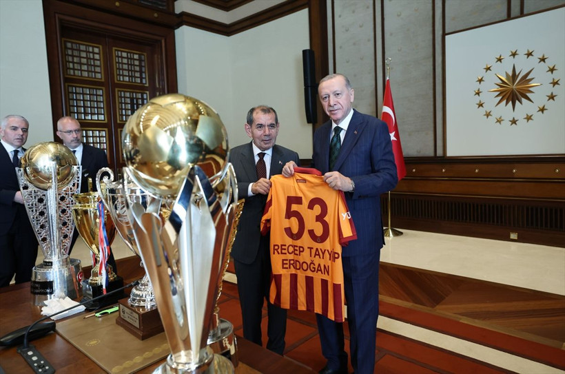 Cumhurbaşkanı Erdoğan, Süper Lig şampiyonu Galatasaray'ı kabul etti - Resim: 4